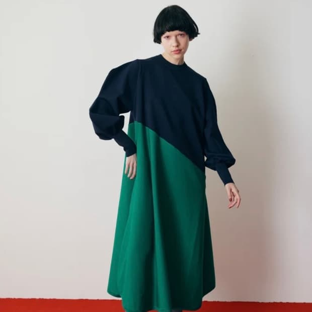 HeRIN.CYE 헤린사이 비대칭 원피스(엔폴드,사카이스타일)