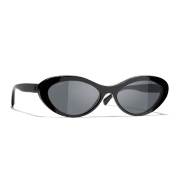 샤넬 로고 오벌레터링 배색 선글라스 