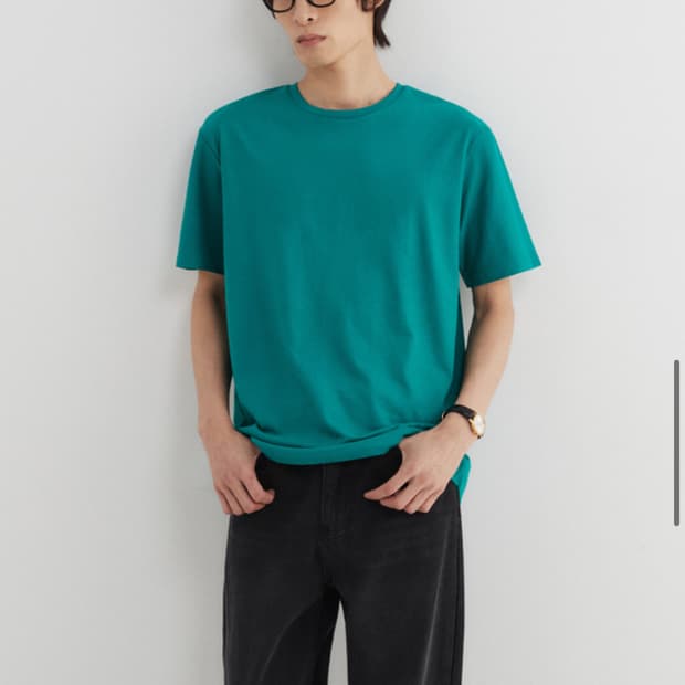 윗 레귤러 라운드 티셔츠 (그린)