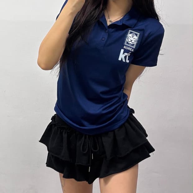 나이키 한국 국대 유니폼 네이비 반팔 pk 티셔츠(L)