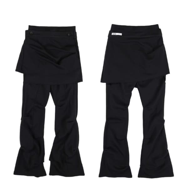 오호스 ojos 랩 오버 턱 팬츠 스커트 팬츠