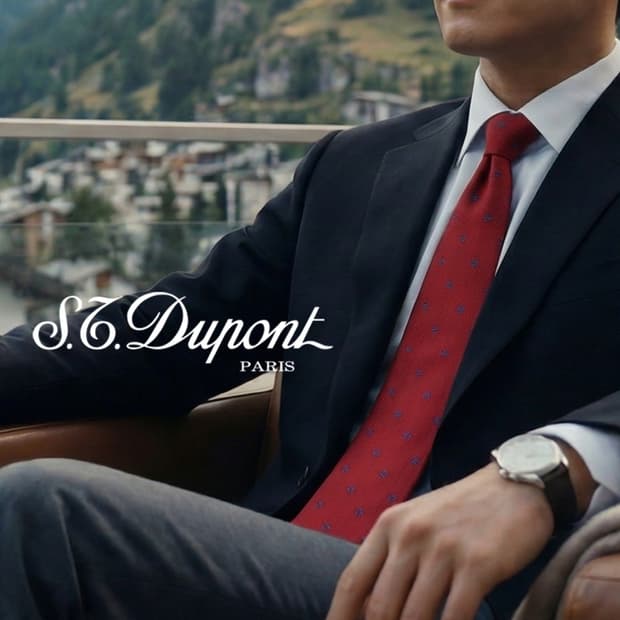 듀퐁 실크 레드 미니 패턴 넥타이 8.9cm A~A+등급 K2028