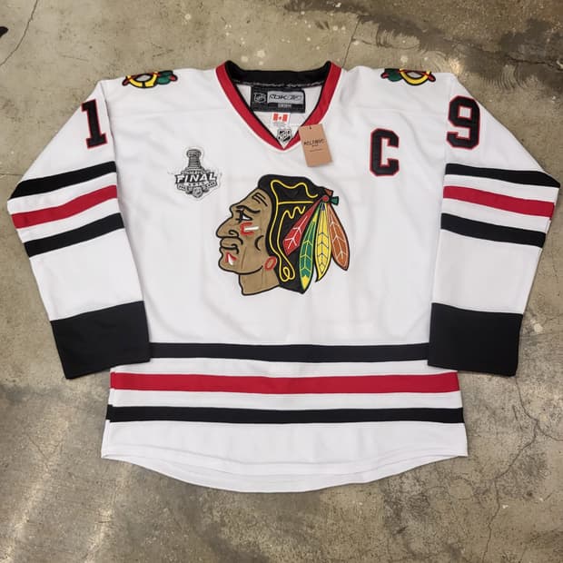 90s 미국빈티지 리복 NHL 시카고 블랙호크스 선수용 아이스하키 유니폼