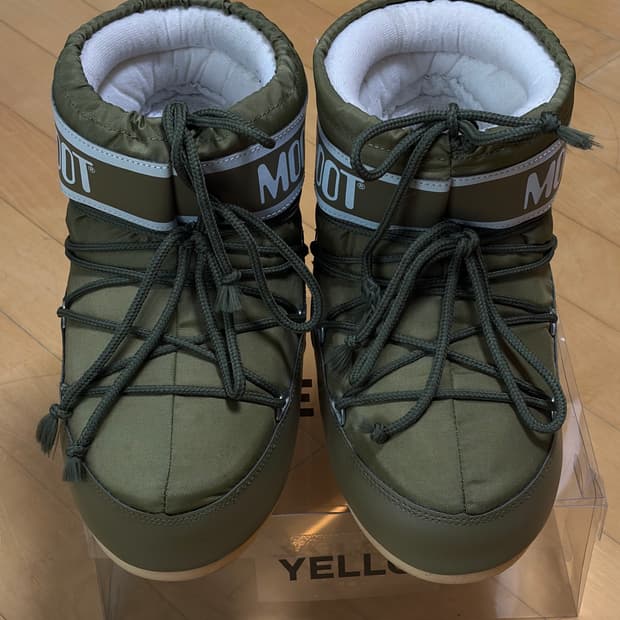 문부츠 아이콘 로우 스노우 부츠 카키