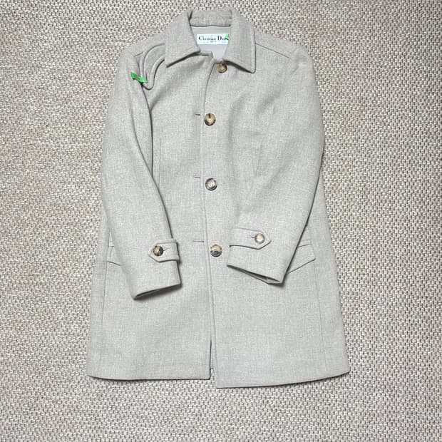  디올 울X알파카X실크 코트 38사이즈