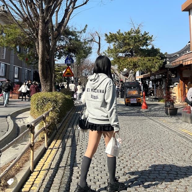 새상품) 데우스 엑스 마키나 서울 후드티 m 그레이