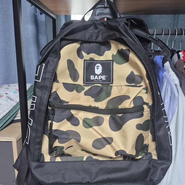 베이프 카모 백팩