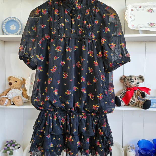 플라워 쉬폰 원피스