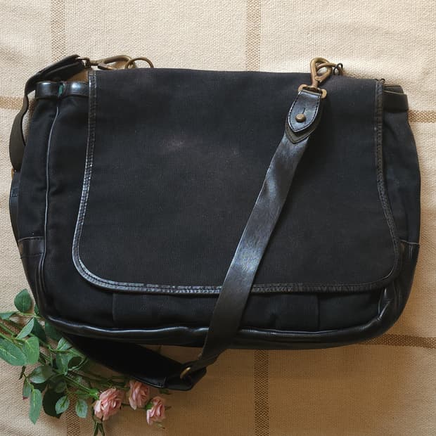 90s 폴로 퍼플라벨 캔버스 레더 포스트맨 메신져백 크로스백