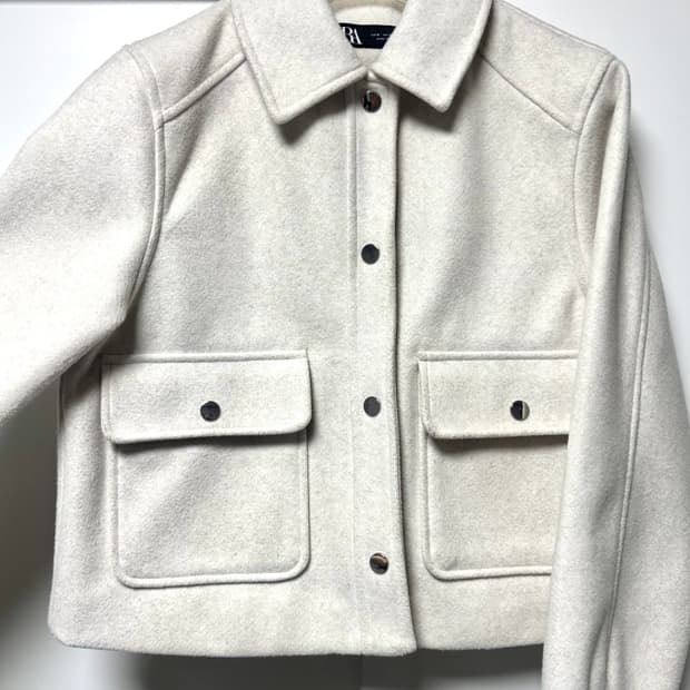 자라 Zara 아이보리 가을/겨울 자켓 S