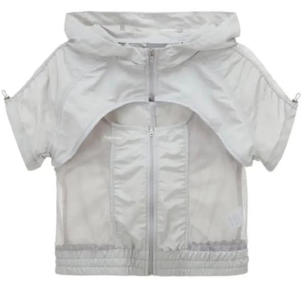 허그유어스킨 퍼커링 볼레로 윈드셀 그레이