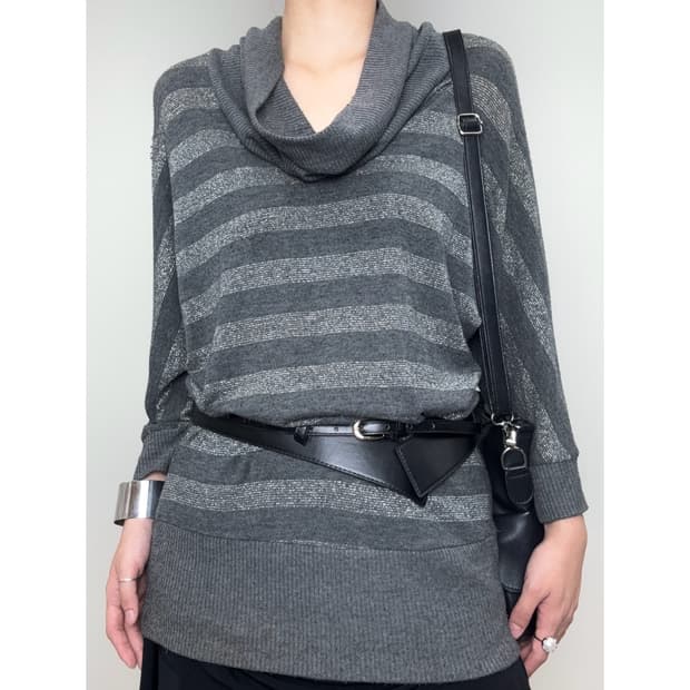 빈티지 터틀넥 니트 원피스