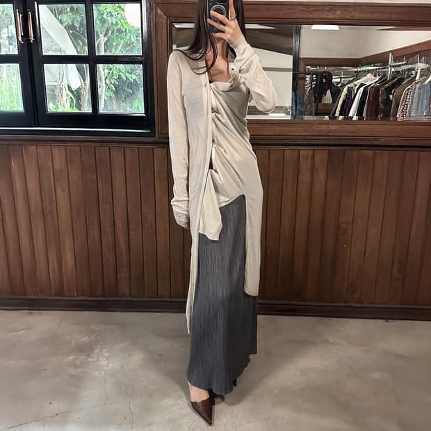 PLEATS PLEASE long pleated skirt