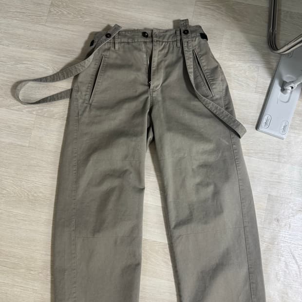 폴리테루 서스펜더 팬츠 베이지2사이즈