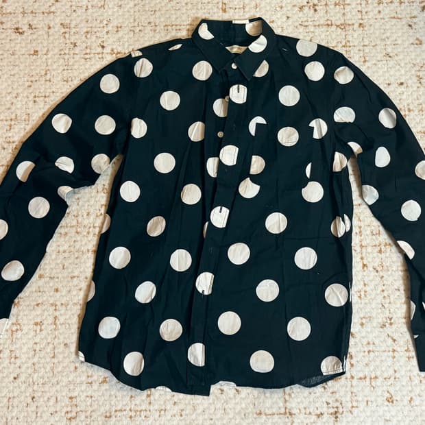 검정 도트 셔츠 M