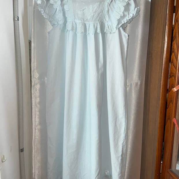 퓨어 스카이블루 레이스 원피스