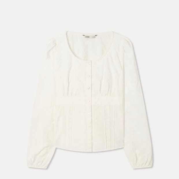 미쏘 셔링 절개 블라우스 S