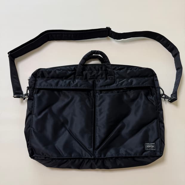 (미사용급) 신형 PORTER 포터 탱커 2way 브리프케이스 블랙