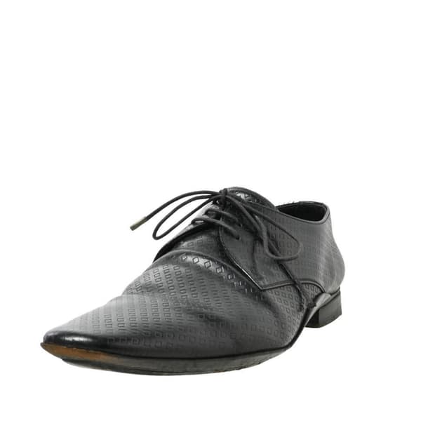 프라다 브러시드 레더 레이스업 슈즈