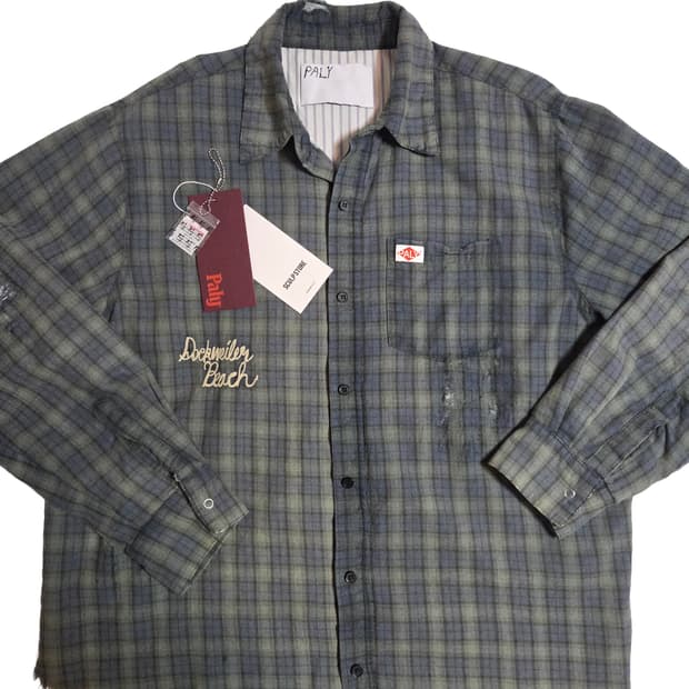 "PALY DOCKWEILER FLANNEL OVERSHIRT NAVY"