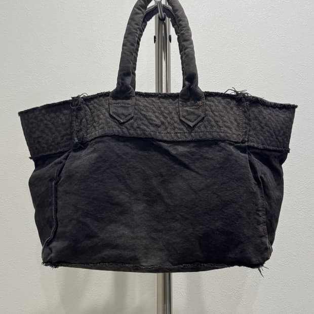 꼼데가르송 코튼 raw cut 토트백