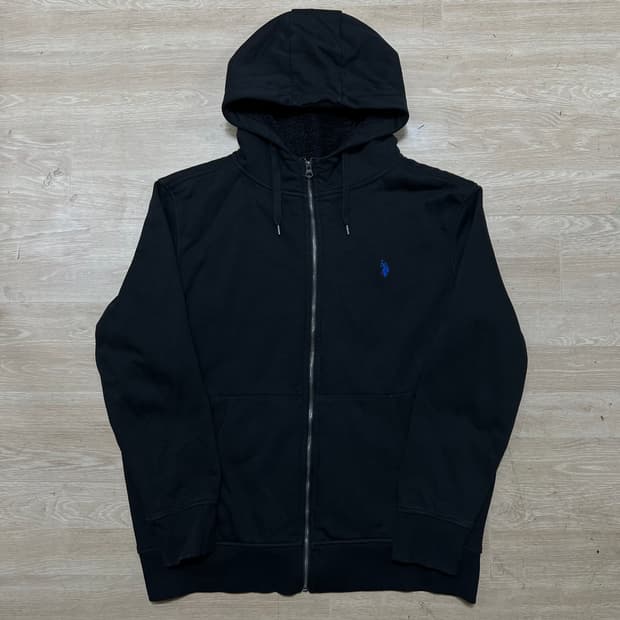 US 폴로 아센 퍼안감 스몰포니 후드집업 [블랙] 2XL/110