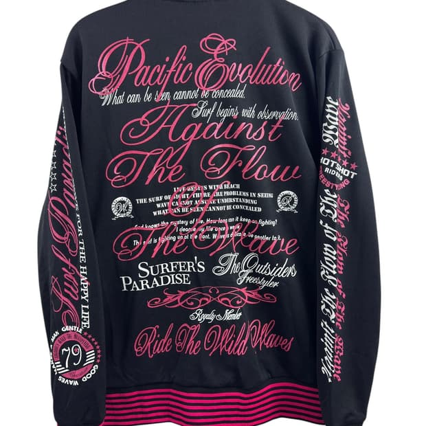 JPN Y2K 레터링 트랙탑져지1447