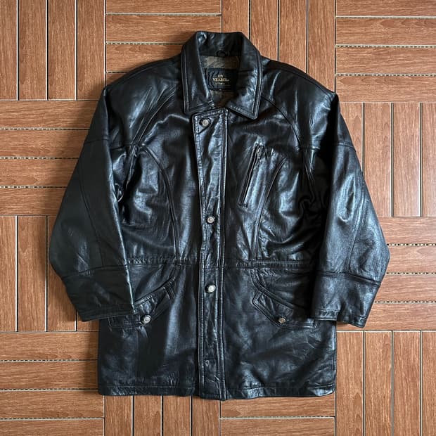 Joy meabel sheepskin leather coat jacket