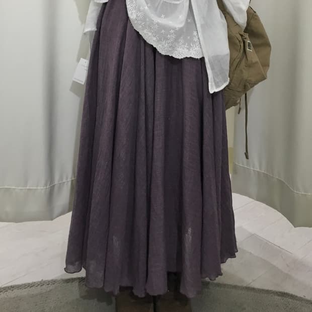 모리걸 아사면 연보라 스커트