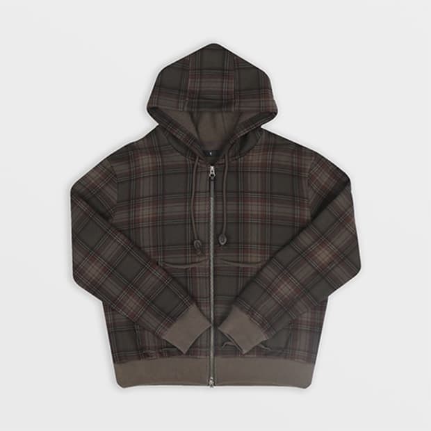 사파리스팟 타탄체크 투웨이 후드집업