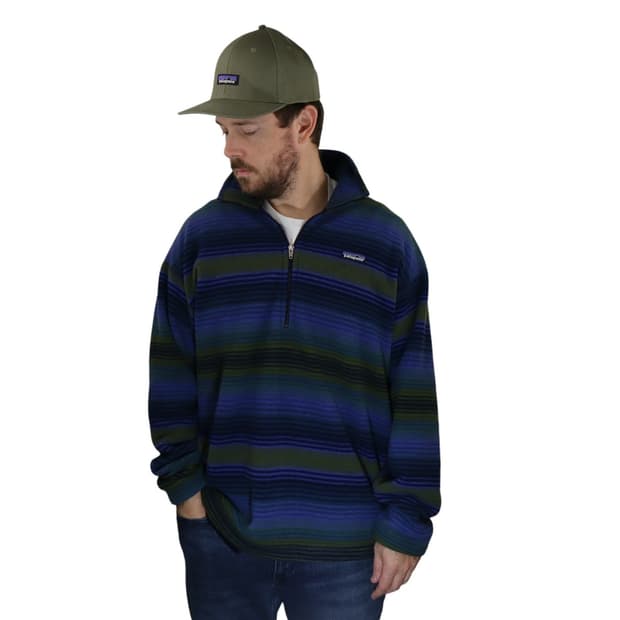  90s 파타고니아 신칠라 1/4 지퍼 풀오버 멀티/네이비 USA