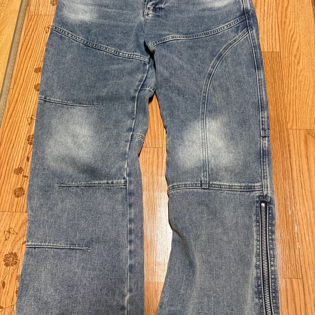 앤더슨벨 지퍼 와이드 레그 진 31