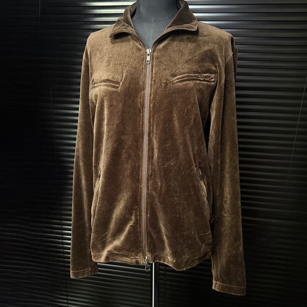 a.v.v homme 일본 브라운 벨벳 벨루어 트랙탑 져지 라이더 갸루