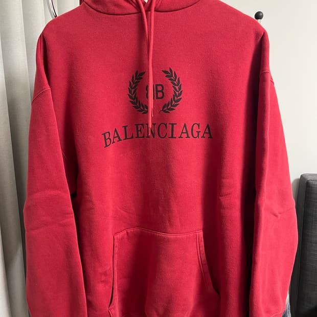 발렌시아가 후디 버건디 xxs