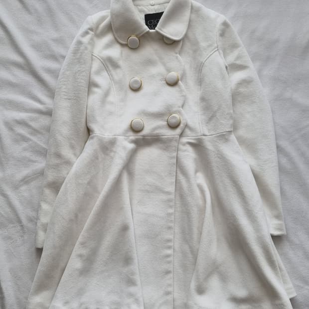 빈티지 세실맥비 갸루 화이트 코트