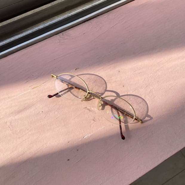 빈티지 레오파드 오벌 안경