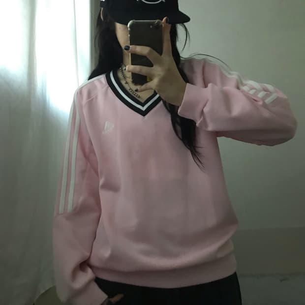 아디다스 연핑크 져지 롱슬리브