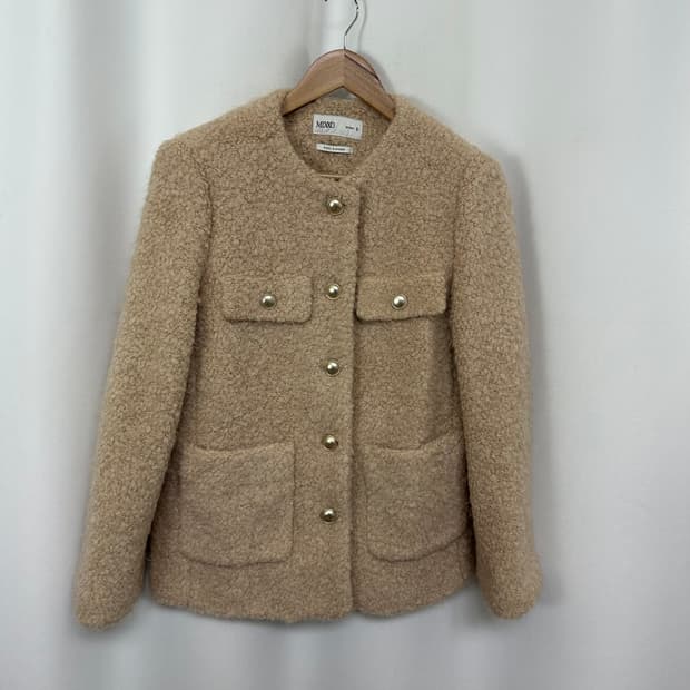 미쏘 여자 울 양모 금장버튼 자켓 S (44-55추천)