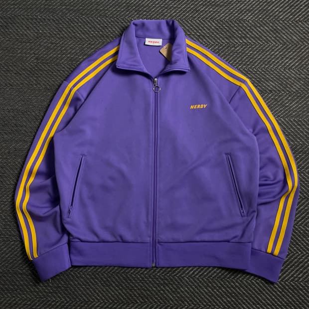 널디 루즈핏 퍼플 트랙탑 져지o 4703