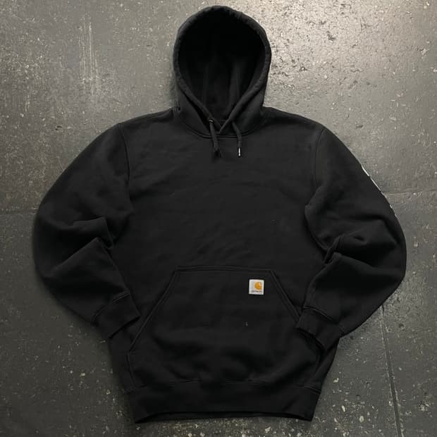 95-100 칼하트 레터링 암 후드티