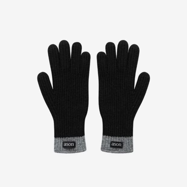 AURORA KNIT GLOVES BLACK
