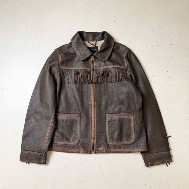 western fringe leather jacket 
