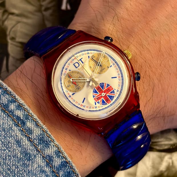 95년판) 빈티지 스와치 익스팬션 스트랩 ‘Daley Thompson’