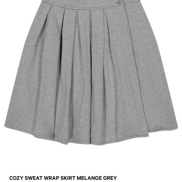 Coyseio 코이세이오 코지 스웨트 랩스커트 멜란지 그레이 1