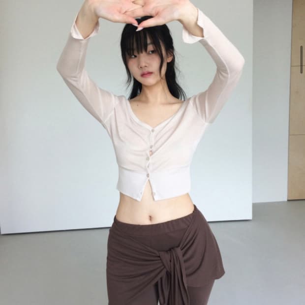 Cladda sheer slim cardigan