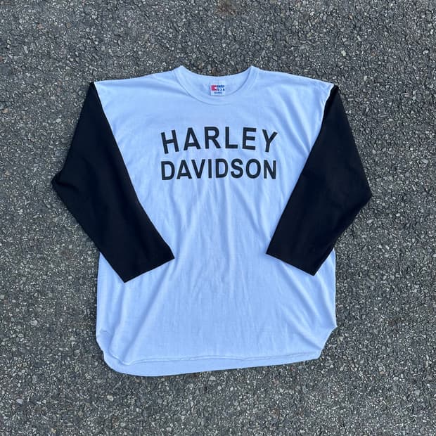 빈티지 90s 할리데이비슨 롱 슬리브 