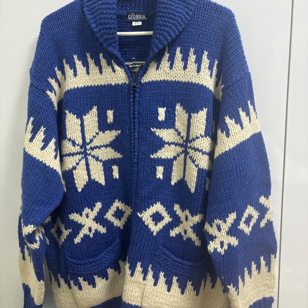 빈티지 겨울 모리걸 노르딕 블루