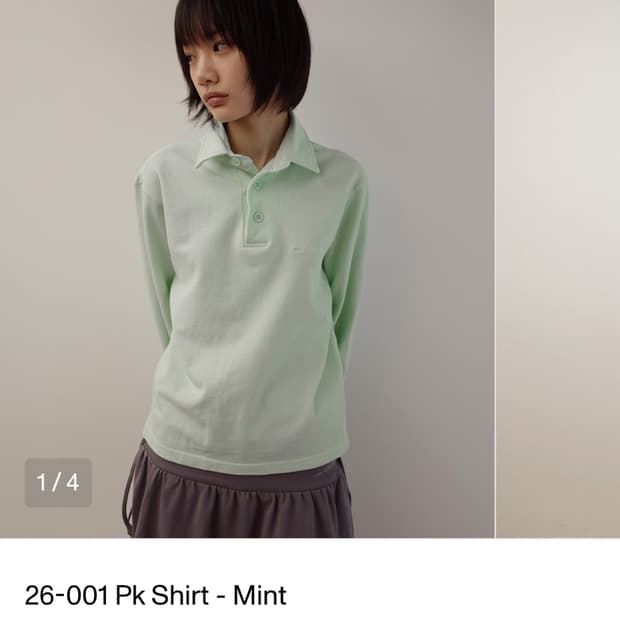지초이 Pk shirt - Mint