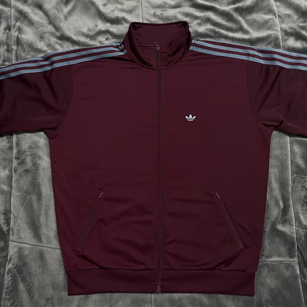 아디다스 버건디 BB트랙탑 마룬 저지