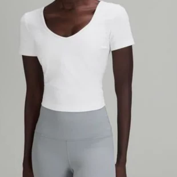 룰루레몬  Align™ 티 화이트 크롭 반팔 8